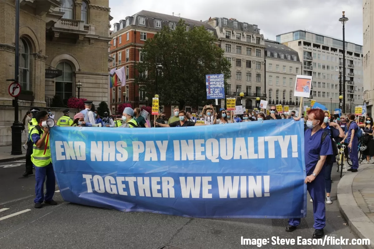 NHS pay demo